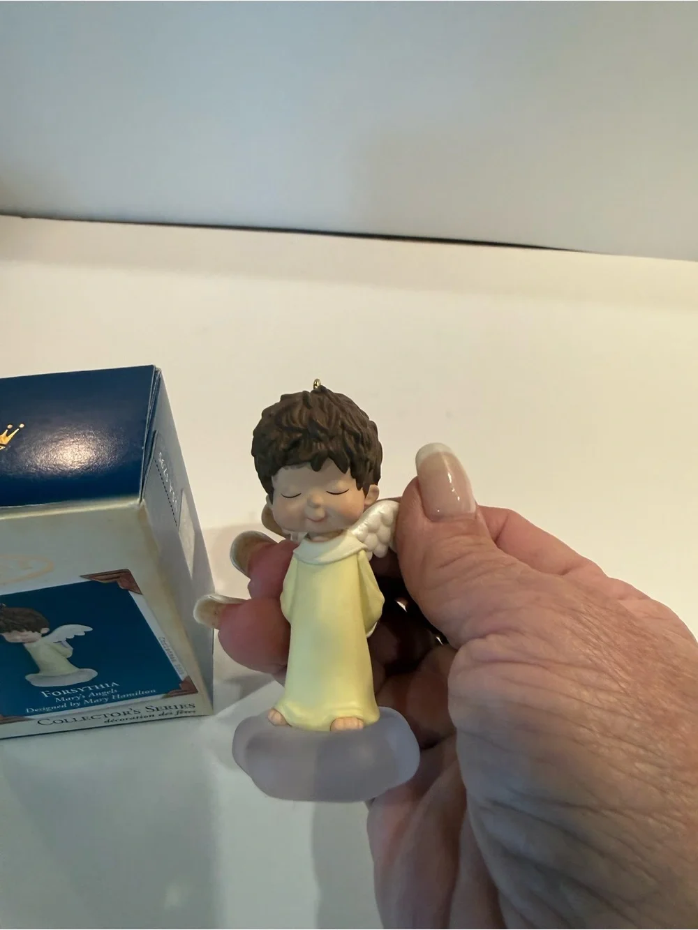 Hallmark Forsythia Angel Ornament in Yellow